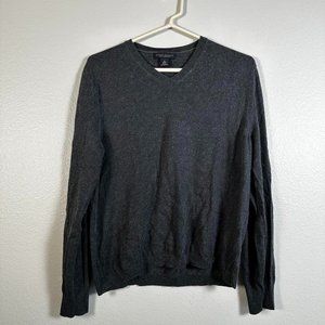 Banana Republic Cashmere V-Neck Gray Sweater